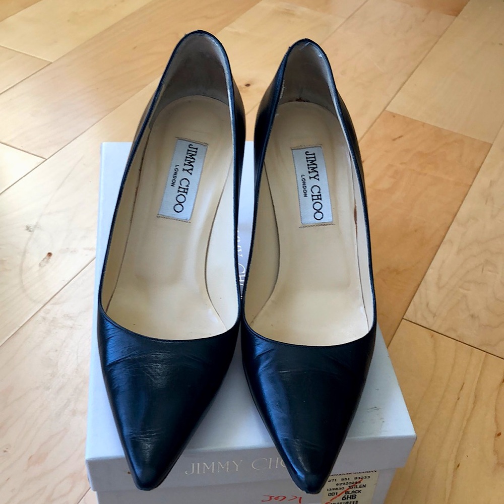 Jimmy Choo kid black 3” pump excellent condition